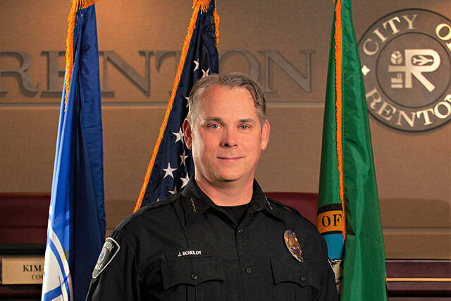 Jon Schuldt as Chief of the Renton Police Department (courtesy of City of Renton)