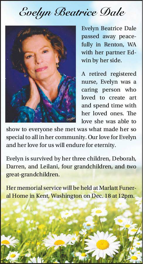 Evelyn Beatrice Dale | Obituary