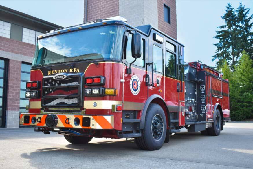 Newly acquired fire engine (Screenshot from Renton Regional Fire Authority website)