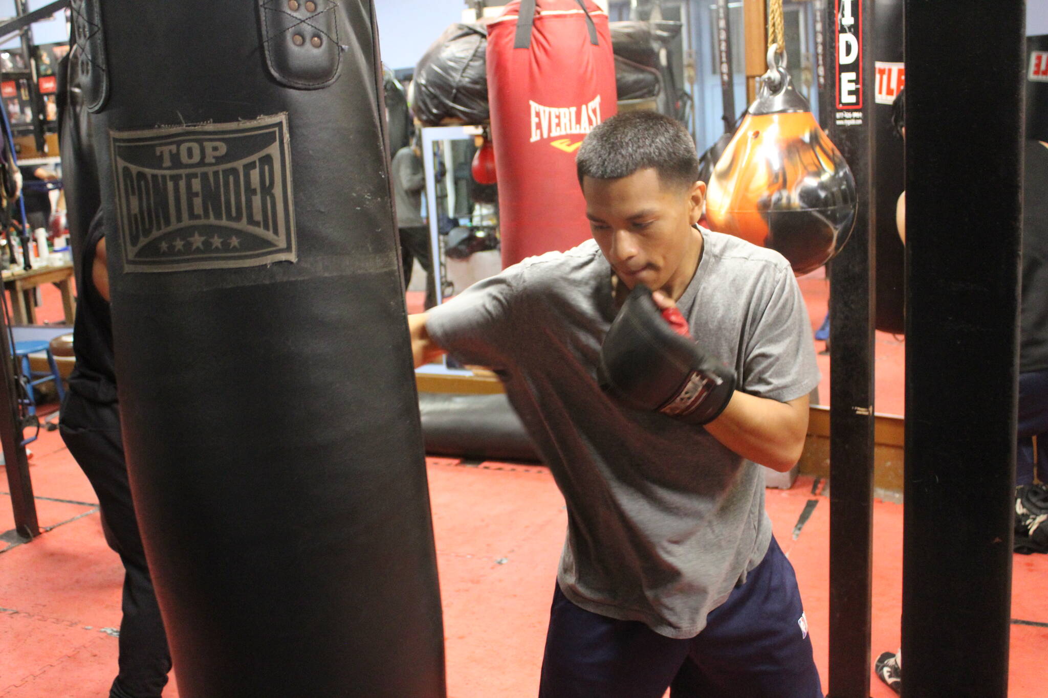 Bailey Jo Josie/Sound Publishing
Josue Cadena, 19, trains at the boxing club for three hours, five to six days a week.