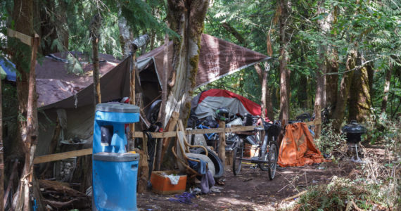 Homeless encampments like this one in Auburn can be found throughout King County. File photo