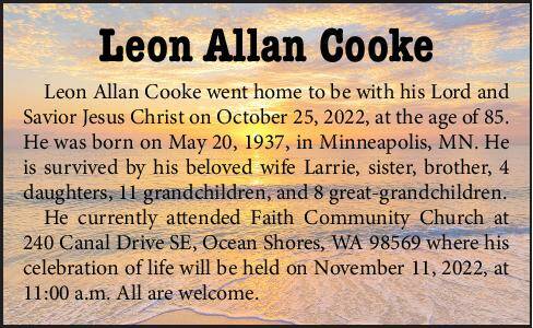Leon Allan Cooke | Obituary