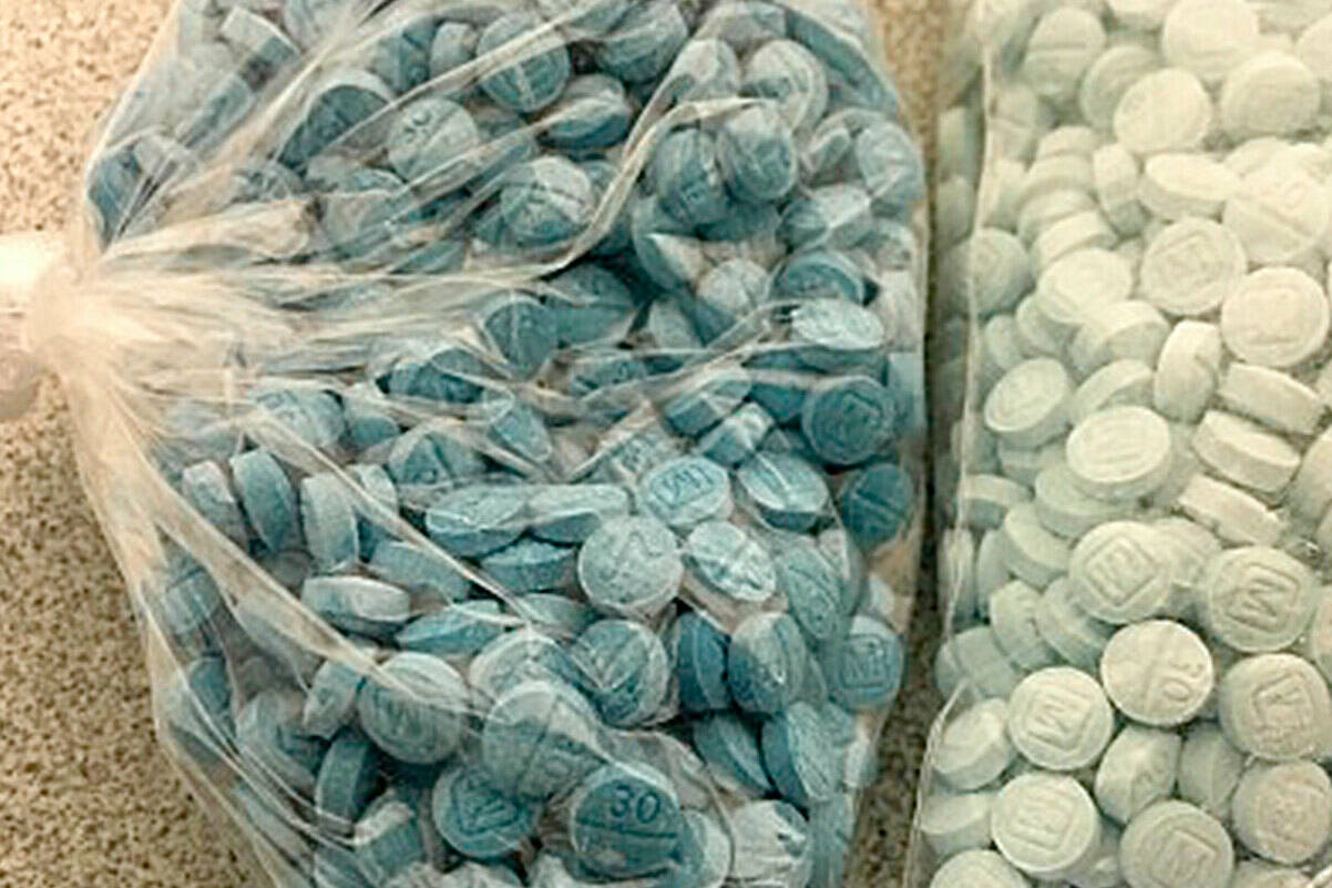 A file photo shows bags of illicit drugs seized by police. (U.S. Drug Enforcement Administration photo)