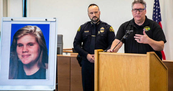 Commander Rob Lamoureux speaks about his experience working on Jennifer Brinkman homicide case on Tuesday, Nov. 29, 2022 in Marysville, Washington. (Olivia Vanni / The Herald)