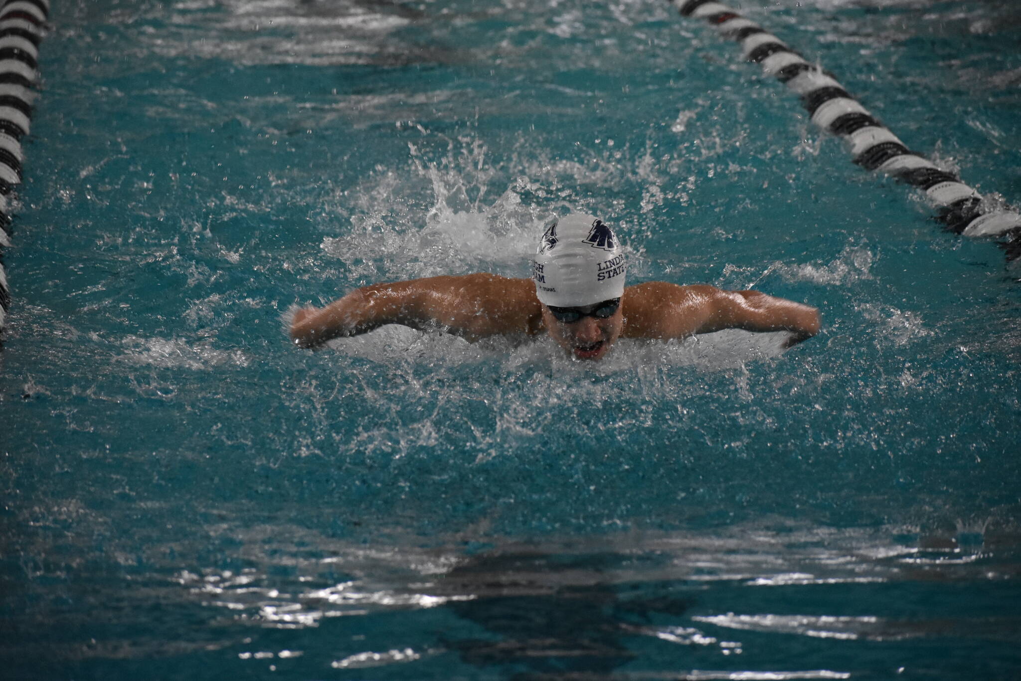 Photo by Ben Ray
Lindbergh’s Heston Grant competes in the 200 I.M. Thursday Dec. 8.