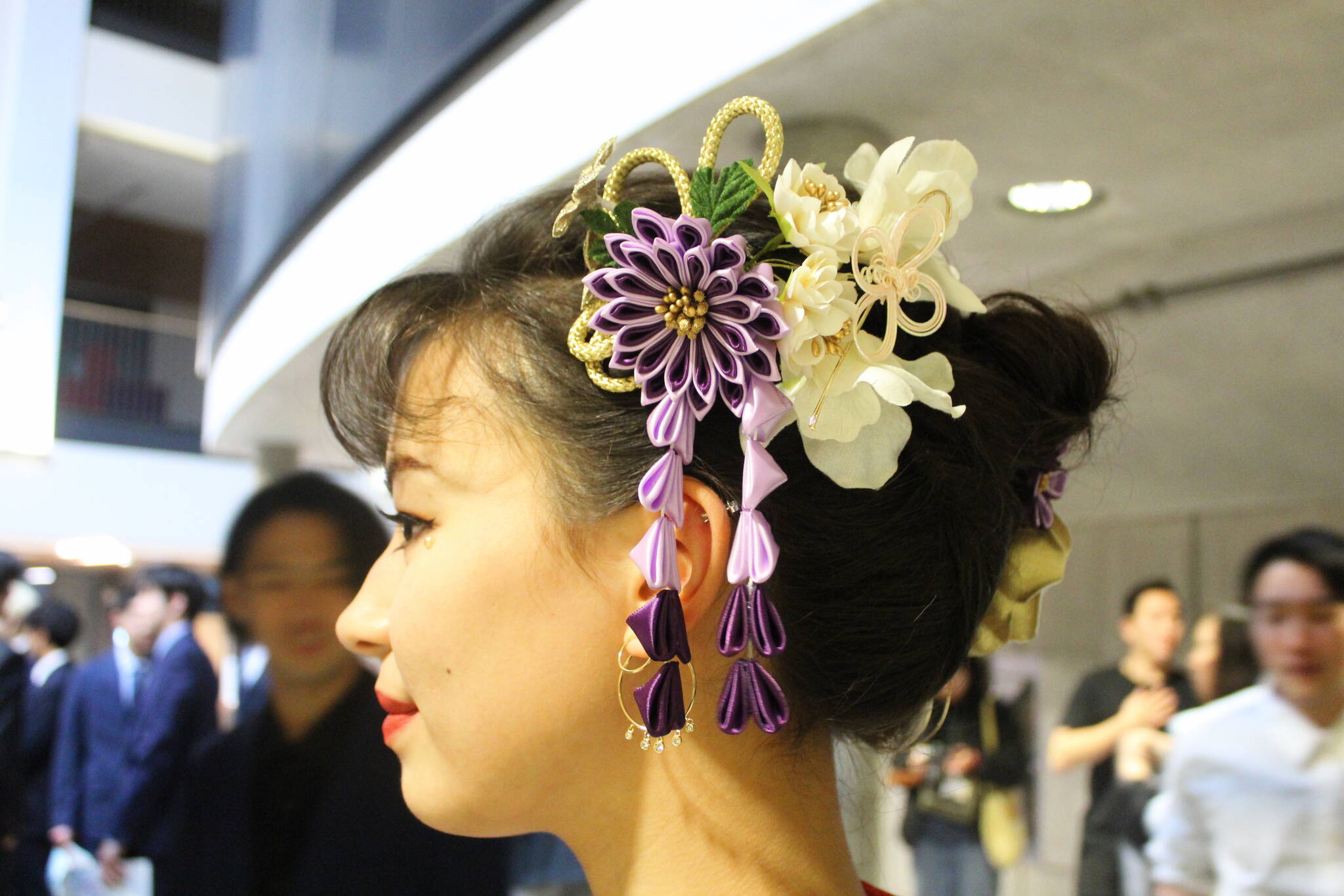 Bailey Jo Josie/Sound Publishing
Iona Hillman wore traditional Japanese hair adornments for Coming-of-Age Day.