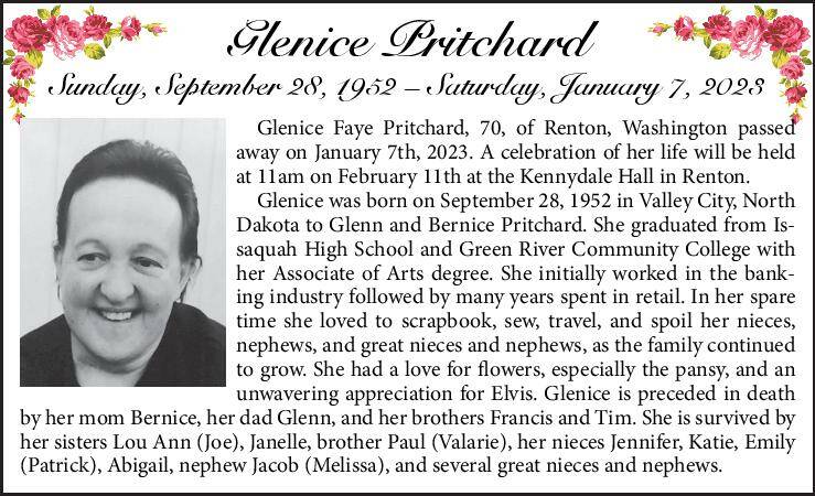 Glenice Pritchard | Obituary