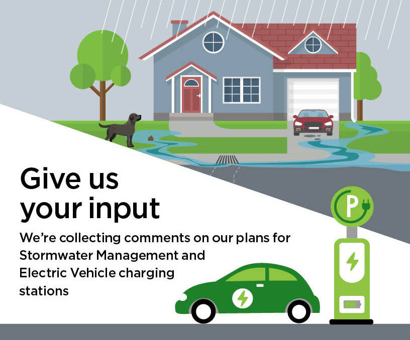The City of Renton is asking for comments on municipal plans for Stormwater Management and electric vehicle (EV) charging stations. Comments for the Stormwater Plan are due by March 15. Image courtesy of the City of Renton