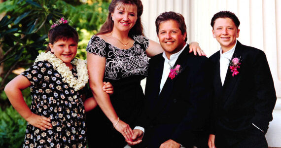 The Hudson family in 1995. Photo courtesy of Bruce Hudson.