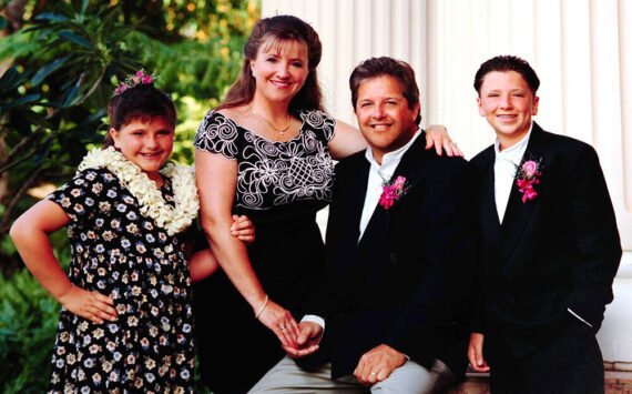 The Hudson family in 1995. Photo courtesy of Bruce Hudson.