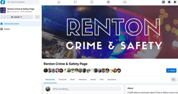 Screenshot of Renton Crime and Safety Facebook page.