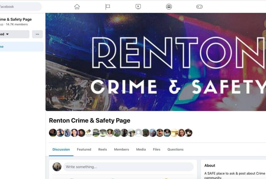 <p>Screenshot of Renton Crime and Safety Facebook page.</p>