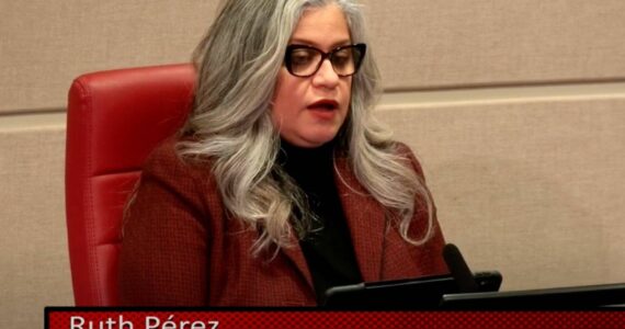 Renton City Council member Ruth Perez moved to approve the Finance Committee’s recommendation to approve the funding for new police tech. (Screenshot from City of Renton Youtube)