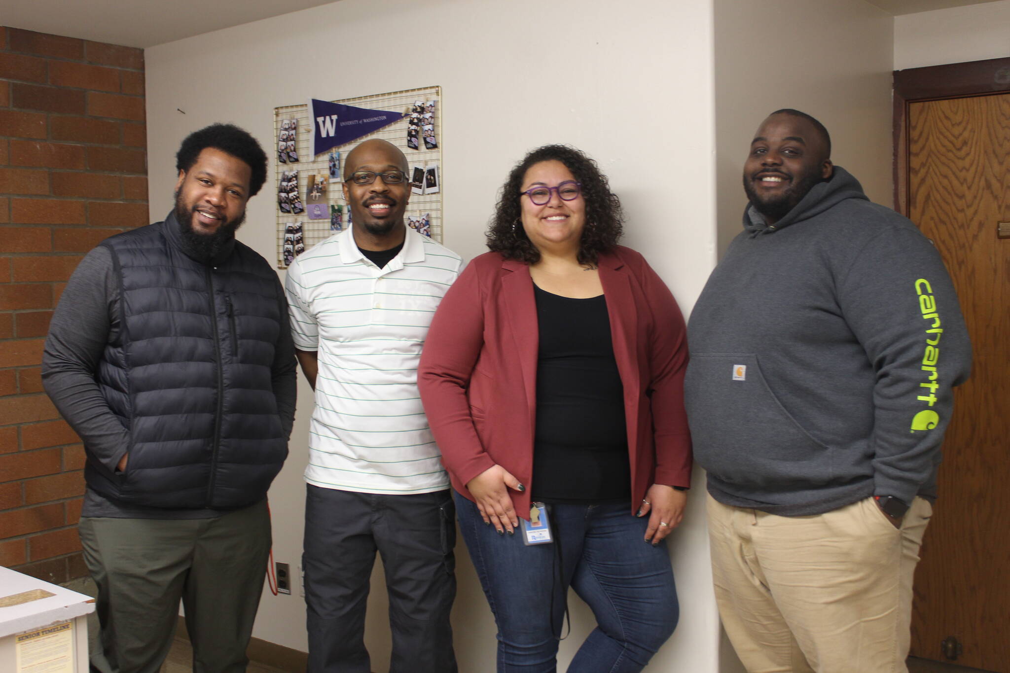 Bailey Jo Josie/ Renton Reporter
Shaquille Blair-Kimber, Curtis Riggins, Kirsten Thornton and Clarence Baber helped make the HBCU trip a possibility and will accompany students during Spring Break.