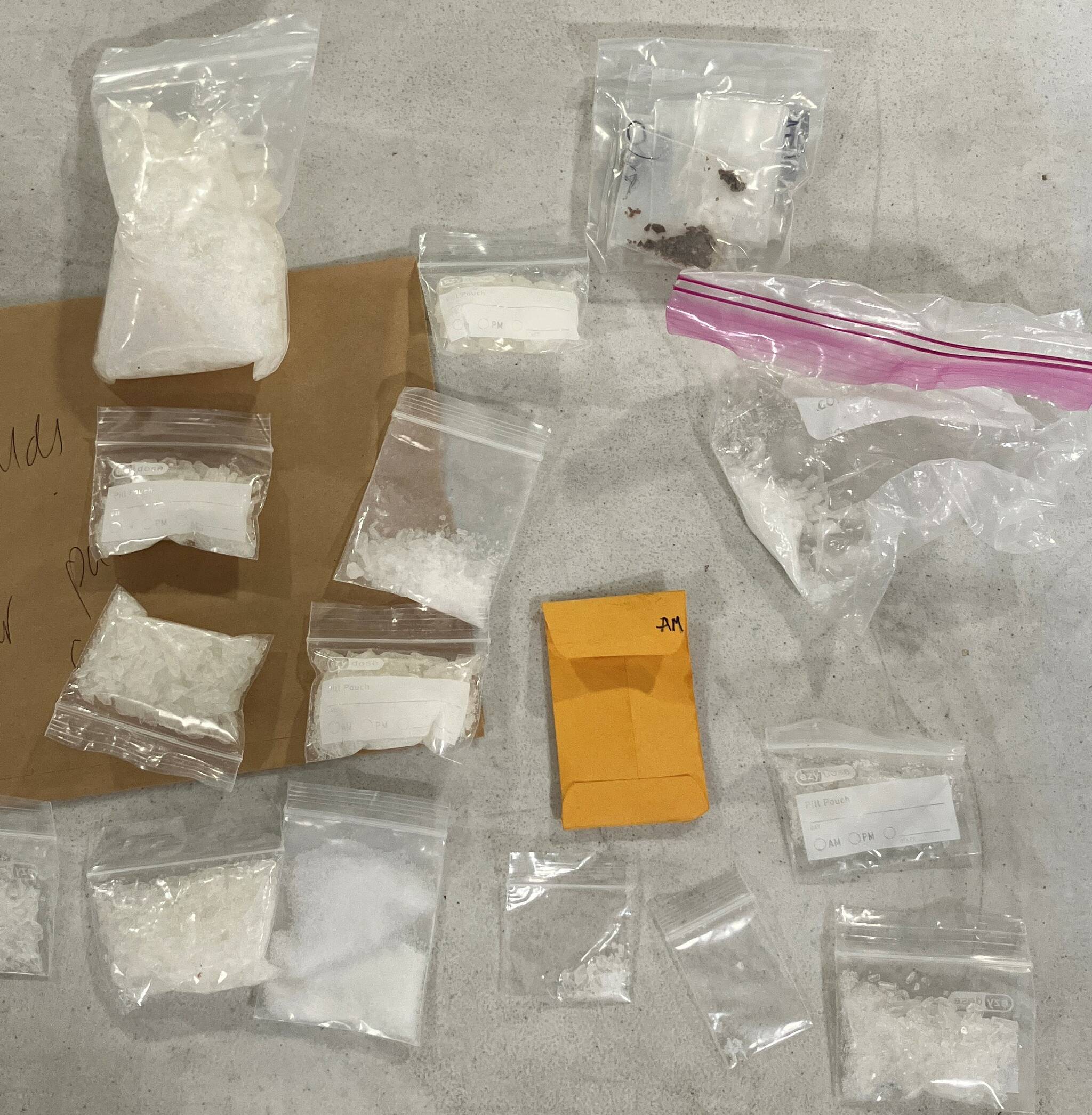 Substances seized by the Renton Police Department from the March 14 drug bust. (Courtesy of the Renton Police Department)