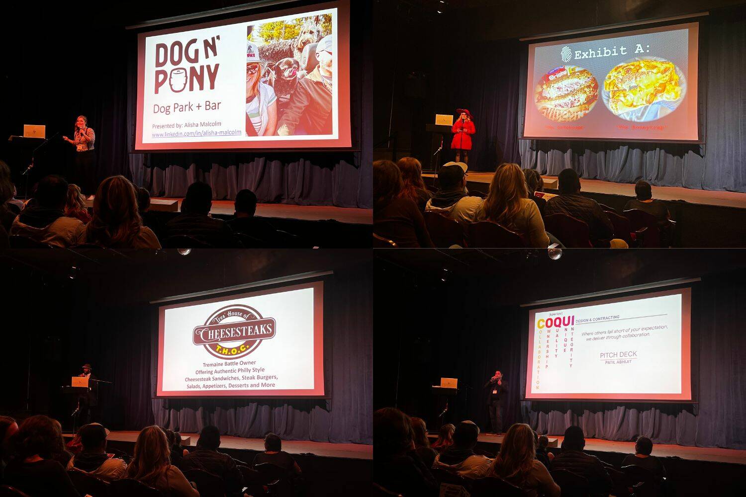 Local entreprenuers give their business pitches at Renton Civic Theater (Cameron Sheppard/Sound Publishing)