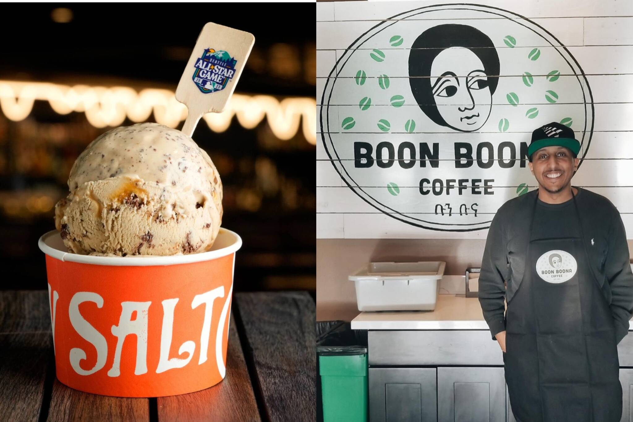 Photos courtesy of Salt & Star and Boon Boona.
Boon Boona coffee was used for Salt & Straw’s special All-Star Game ice cream at T-Mobile Park.