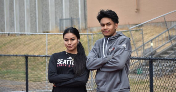 Mikaela Rosario (left) Miguel Rosario (right) get ready for their first collegiate season together. Ben Ray / The Reporter