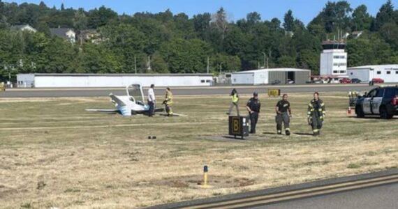 Scene of the airplane crash (Courtesy of Renton Regional Fire Authority)