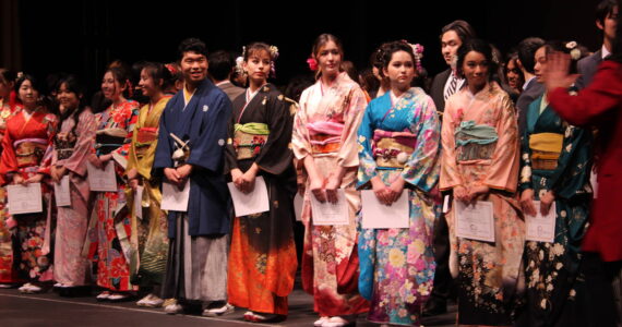 Bailey Jo Josie/Sound Publishing
Traditional Seijin-shiki attire are haori and hakama for men and furisode — a kimono with long sleeves — for women.