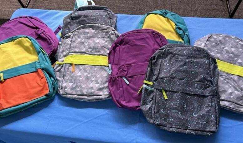 Backpacks donated to CIS Greater King County this year. (Photo courtesy of Annika Hauer)