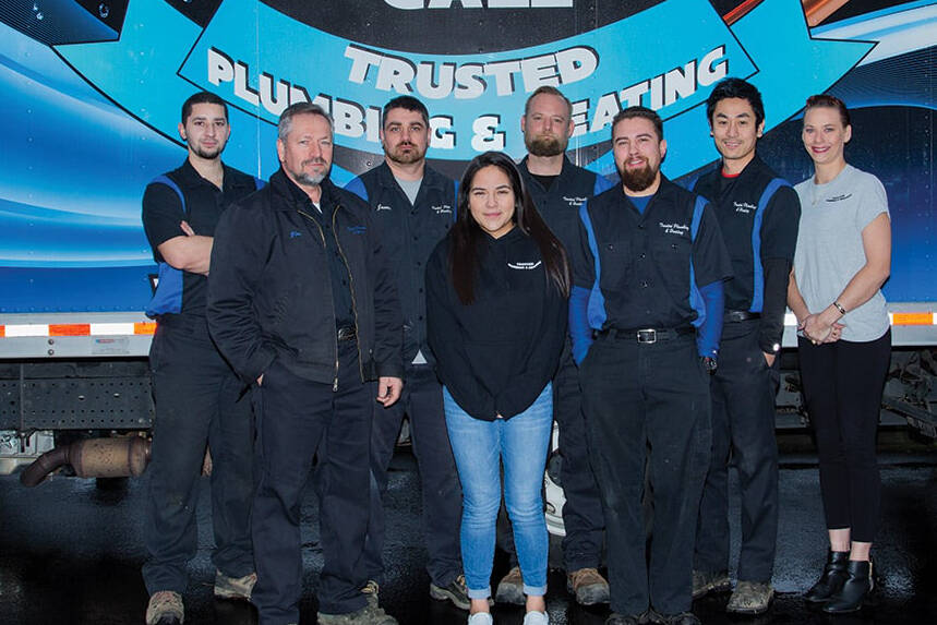 Trusted Plumbing and Heating, a locally owned, family business, offers comprehensive plumbing services from a team of skilled tradespeople. Photo courtesy Trusted Plumbing and Heating