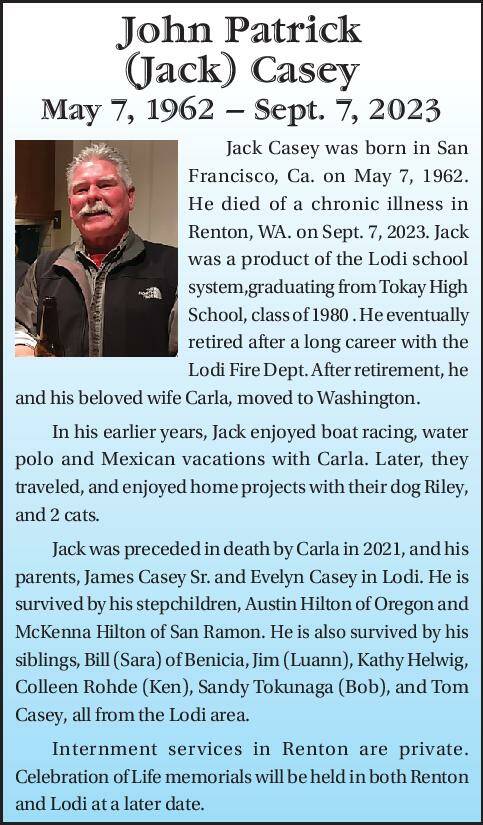 John Patrick (Jack) Casey | Obituary