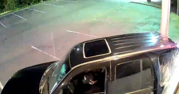 Surveillance footage of suspected smash-and-grab burglar. (Courtesy of RPD)