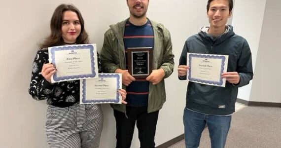 Sound Publishing photo
Bailey Jo Josie, Ben Ray and Benjamin Leung won first, second and third place awards at the 2023 Better Newspaper Contest for their work covering sports, businesses and crime in Renton.