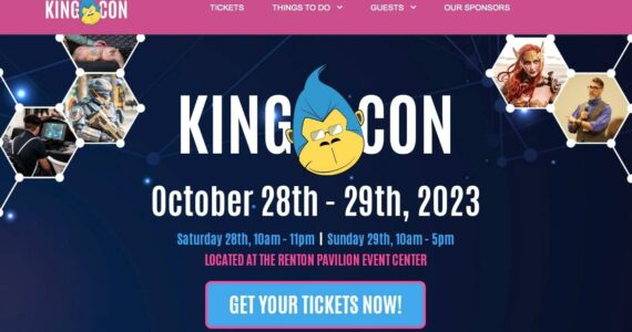 KingCon is coming to the Renton Pavilion Event Center. (Screenshot from KingConNW.com)