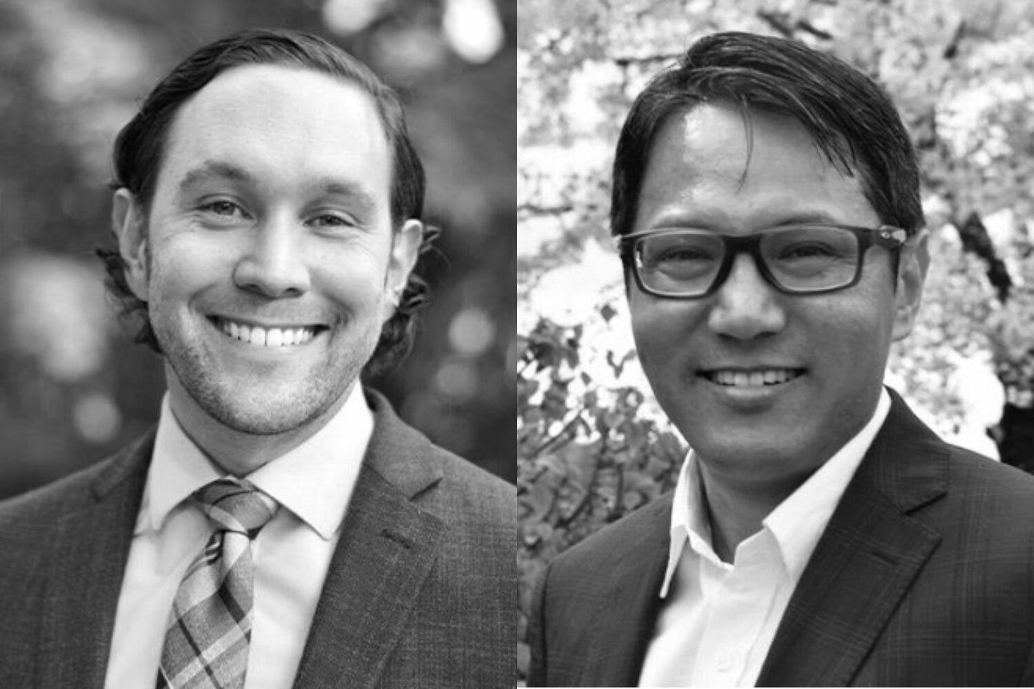Ryan McIrvin (left) and Sanjeev Yonzon (right). (Screenshot from King County Elections website)