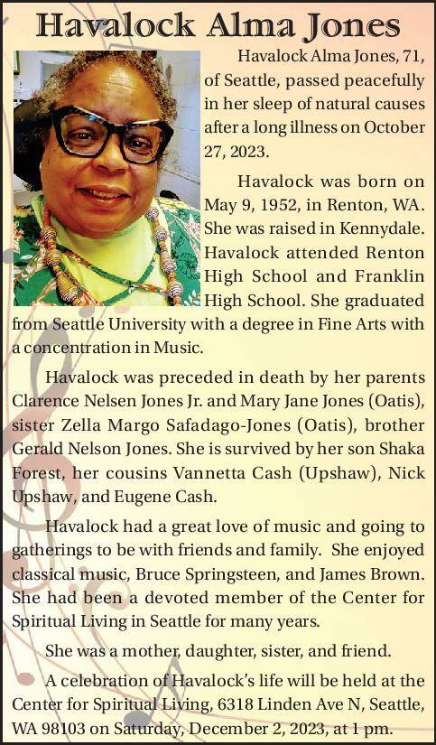 Havalock Alma Jones | Obituary