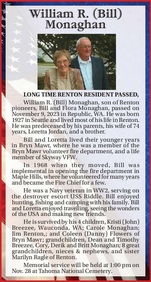 William R. (Bill) Monaghan | Obituary