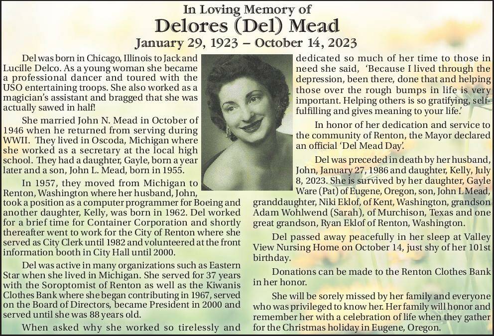 Delores (Del) Mead | Obituary