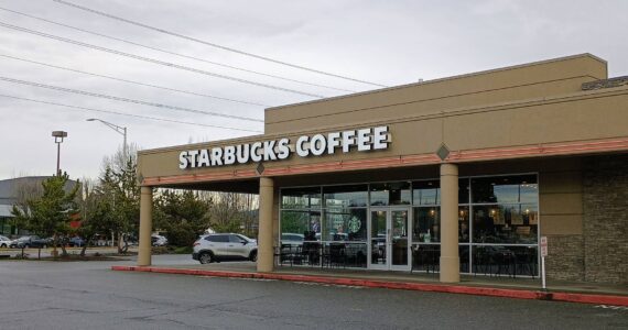 The Renton Village Starbucks has petitioned to unionize. Photo by Bailey Jo Josie/Sound Publishing.