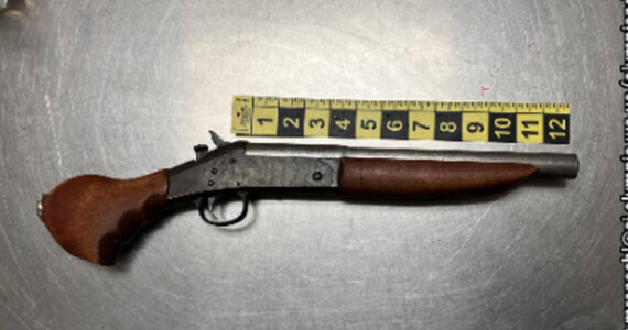 Sawed-off shotgun. (Photo courtesy of Olympia Police Department)