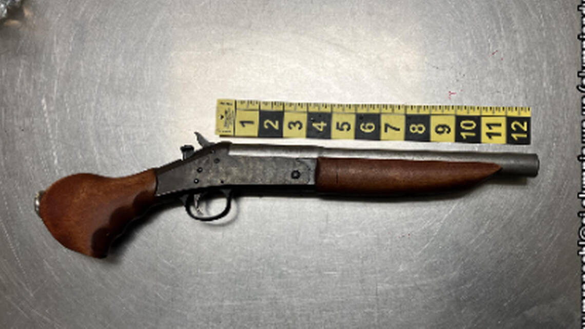 Sawed-off shotgun. (Photo courtesy of Olympia Police Department)