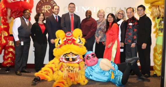 Courtesy of City of Renton
Renton City Council members pose with Lunar New Year dragons.