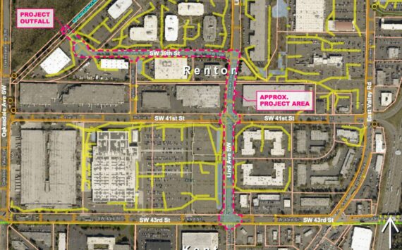 Project site map for Lind Avenue SW Storm System Improvement Project. (Screenshot from city documents)