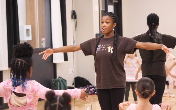 Destiny Wimpye teaches a Saturday morning ballet class at Family First Community Center. Students are as young as three years old, which was the age Wimpye first started dance. Photo by Bailey Jo Josie/Sound Publishing