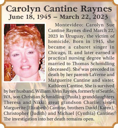 Carolyn Cantine Raynes | Obituary