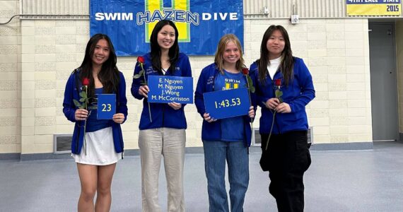 Hazen High School girls swimmers. Photo provided by Lynn Gerking.