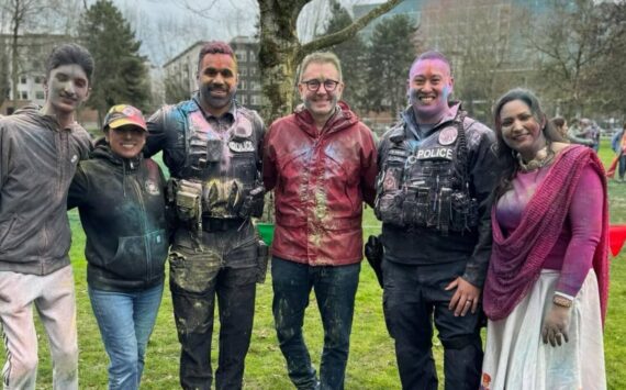 Holi: Renton Festival of Color at Gene Coulon Memorial Beach Park was held March 23. (Photo courtesy of Diane Dobson)