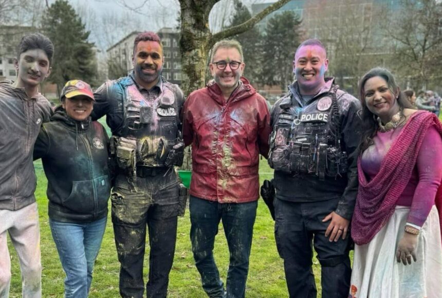 <p>Holi: Renton Festival of Color at Gene Coulon Memorial Beach Park was held March 23. (Photo courtesy of Diane Dobson)</p>