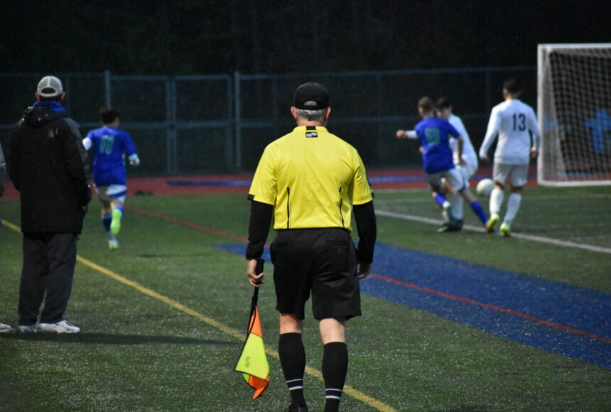 <p>Photo of an assistant referee. Ben Ray / Sound Publishing</p>