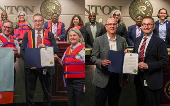 Photos from both proclamations at the Renton City Council meeting on May 13. Photo courtesy of the City of Renton
