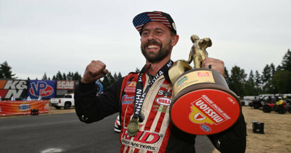 Kentwood High School alum Dallas Glenn. Image Courtesy of NHRA.