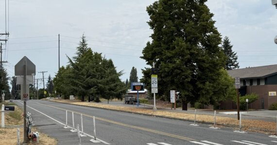 The new sidewalk will line the west side of 116th Avenue SE across from Cascade Elementary School. Photo by Drew Dotson/ Renton Reporter