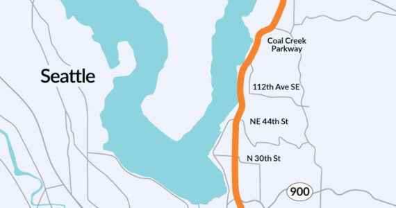 The I-405/Renton to Bellevue Widening and Express Toll Lanes Project will cause a closure of southbound lanes this weekend. (Photo provided by WSDOT)