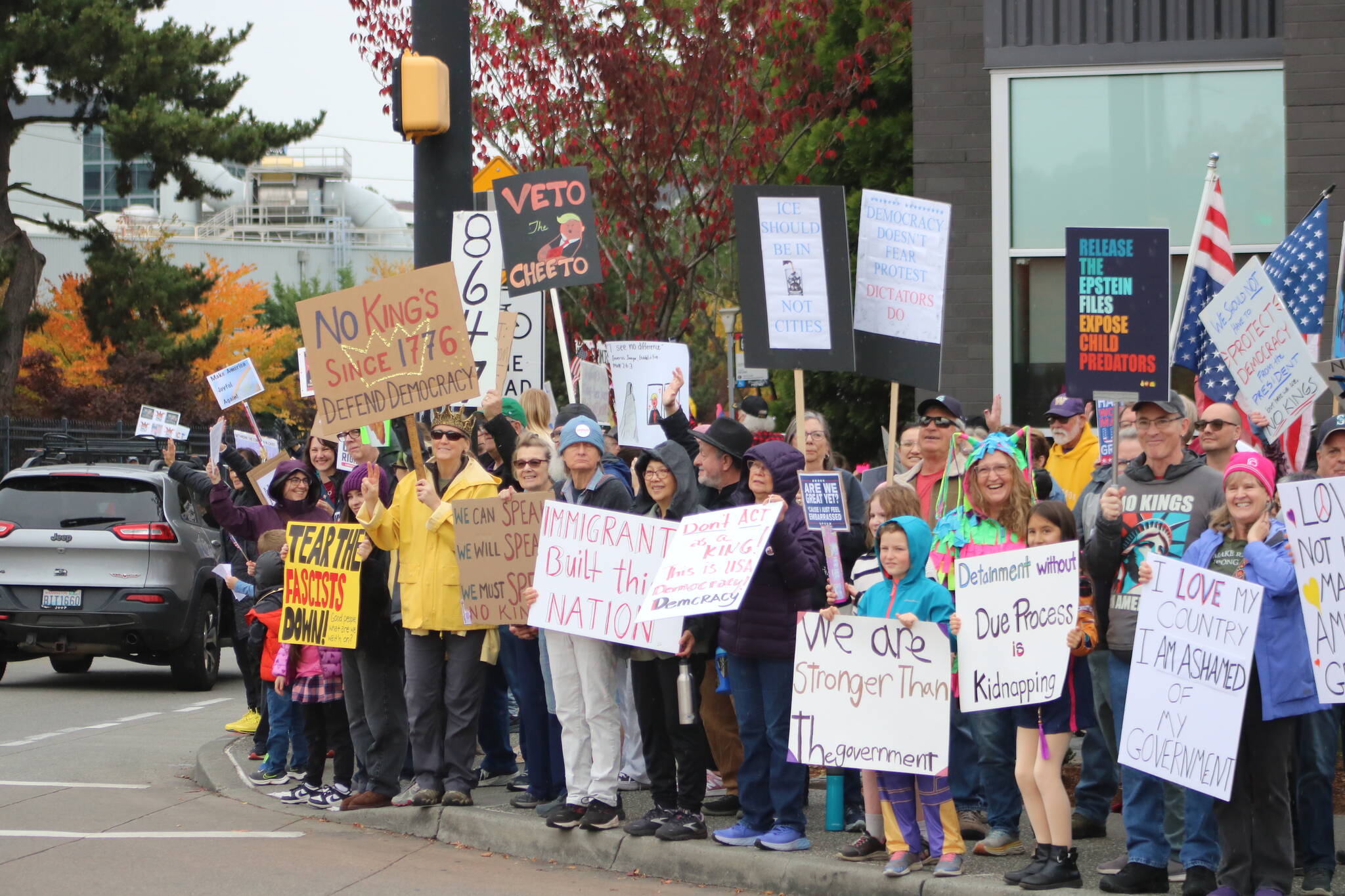 Renton Landing protest. Photo by Bailey Jo Josie/Sound Publishing.